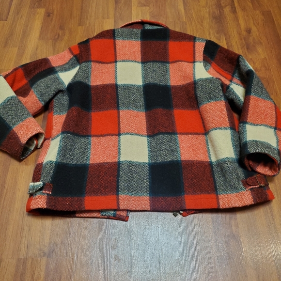 SOLD! Vintage Eddie Bauer Wool Plaid Coat - Picture 6 of 6